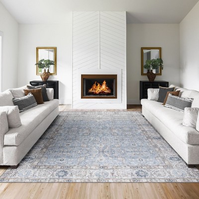 Thomasville Emporia Industrial Old World Chenille Machine Washable Non-Slip Flat Pile Area Rug Collection