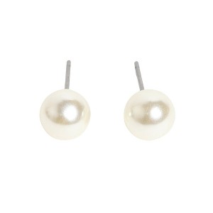 SOHI Women's Pearl White The Jackie Stud Earrings - 1 of 4