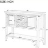 Console Tables Narrow Console Table with Storage, 46 in Extra Long Foyer Table,Tall Entryway Table for Hallway with Draws and 2 Cabinets Gray - 2 of 4
