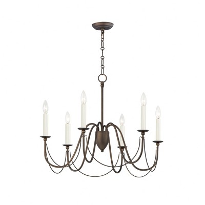 Maxim Lighting Plumette 6 - Light Chandelier in  Chestnut Bronze