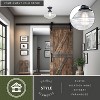 VAXCEL Huntley 12-in W Bronze Farmhouse Schoolhouse Semi Flush Mount Ceiling Light Clear Seeded Glass - 2 of 4