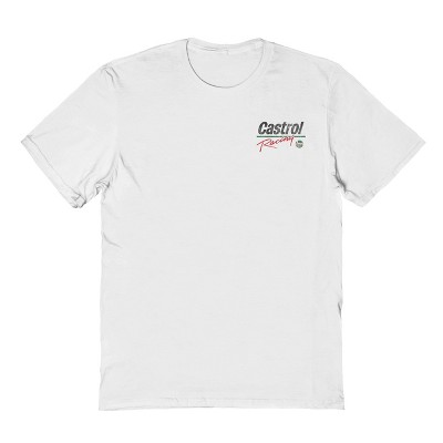 Rerun Island Men's Castrol Racing Trucker Short Sleeve Graphic Cotton T-Shirt