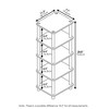 Furinno 5-Tier Multi-Functional Storage Shelves Display Rack Bookcase for Bathroom&Living room&Home office&Kitchen,Espresso - 3 of 4