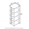 Furinno 5-Tier Multi-Functional Storage Shelves Display Rack Bookcase for Bathroom&Living room&Home office&Kitchen,Oak - image 3 of 4