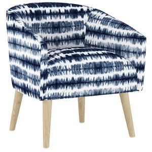Natalee Chair Navy/White Stripe with Natural Legs - Cloth & Co., Blue/White Stripe