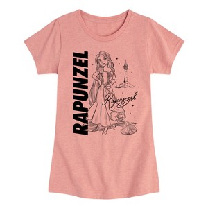 Girls' - Disney Princess - Rapunzel Sleeping Beauty Fitted Short Sleeve Graphic T-Shirt - 1 of 4