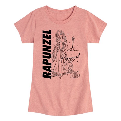 Girls' - Disney Princess - Rapunzel Sleeping Beauty Fitted Short Sleeve Graphic T-Shirt - image 1 of 4