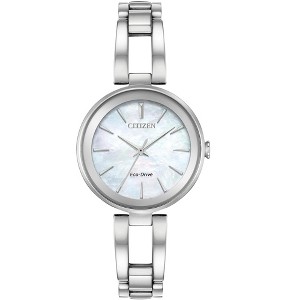Citizen Ladies Eco-Drive Modern Eco Axiom Watch, Silver-Tone, Mother of Pearl Dial, 3 Hand - 1 of 4