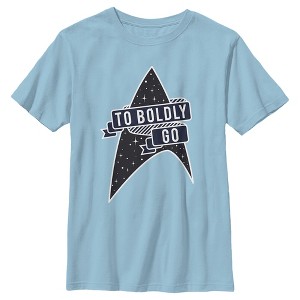 Boy's Star Trek To Boldly Go Starfleet T-Shirt - 1 of 4