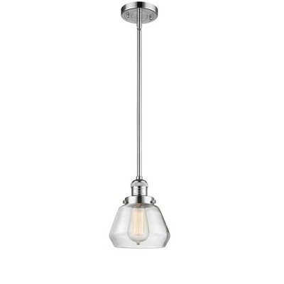 Fulton - 1 Light Stem Hung Mini Pendant In Industrial Style-9 Inches Tall and 7 Inches Wide