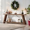 HDZNVF 70.9 Inches Extra Long Sofa Table Behind Couch, Industrial Entryway Console Table with Storage, Dark Walnut Brown - 3 of 4