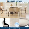 Dining Chair Set of 2,Modern Upholstered Kitchen Chairs with Ergonomic Back Support,Dining Room Chairs with Wood Legs for Kitchen Dining Room - 3 of 4