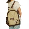 Slickblue Funny Life Fabric Art School Backpack, Colorful Character Design, Daypack, Cute, Maroon, 14" x 15" x 5.5" - 4 of 4