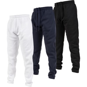 Ultra Performance Mens 3 Pack Open Bottom Sweatpants with Pockets, Casual Sweatpants for Men - 1 of 4