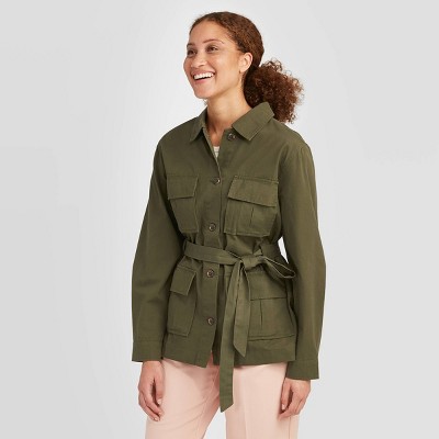 Women's Long Sleeve Trucker Jacket - A New Day Green S | eBay