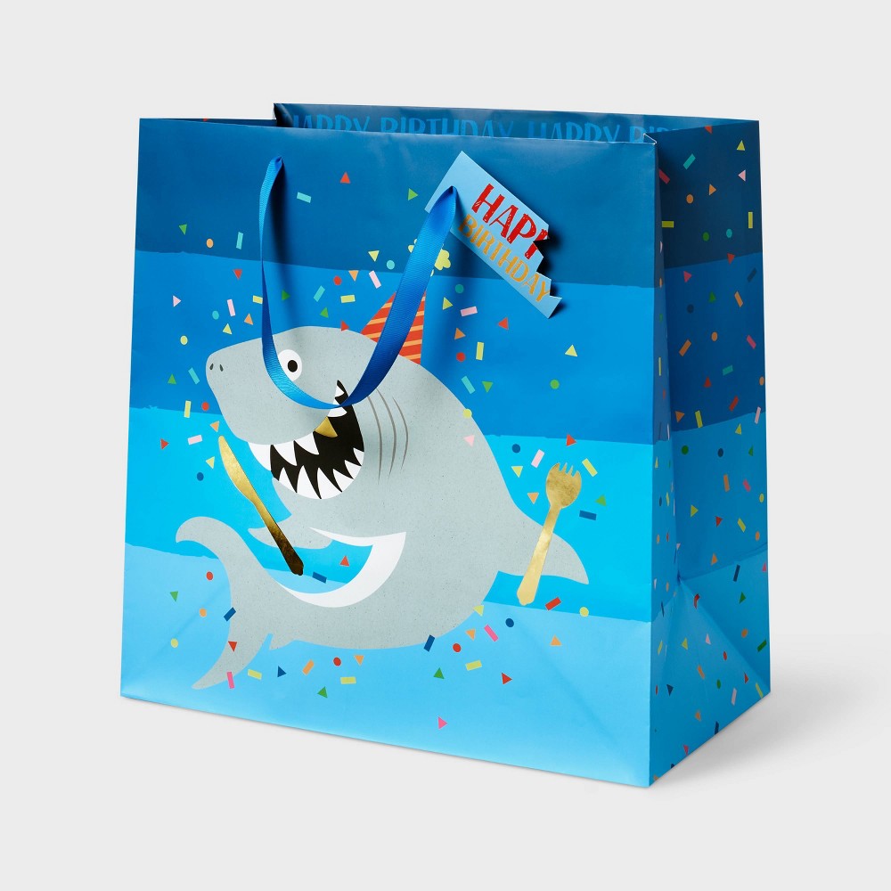 Case of 18)Large Shark Gift Bag - Spritz™