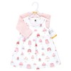 Hudson Baby Infant and Toddler Girls Cotton Dress and Cardigan Set, Birthday Cake - 2 of 4