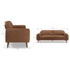 MINIMORE Modern Style 87.4"W Iris 3Seater Round Arm Mid-century Sofa - 3 of 4