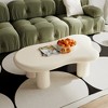 VYNXARIA 40-Inch Beige Cloud Shaped Coffee Table - Stylish Elegance for Your Living Room - 2 of 4