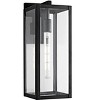 Welson Outdoor Wall Lantern - PLT4007 - Clear/Black - Safavieh - 2 of 4