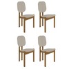 Manhattan Comfort Set of 4 Gales Mid - Century Modern Dining Chairs with Solid Wood Legs - 2 of 4