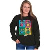 Funny Skeleton Food Lover Pop Art Sweatshirt for Men or Women Brisco Brands - 3 of 4