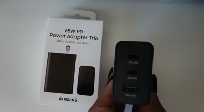 Samsung Super Fast Charging 65W Trio Adapter Black EP-T6530NBEGUS - Best Buy