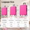 Lyngins 20/24/28 Inch 3PCs Hardside Luggage Sets with Spinner Wheels,Carry on Luggage,Lightweight Waterproof Suitcase Sets for Family - 3 of 4