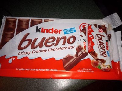 Kinder Bueno Barres chocolatées lait et noisette x12 258g 