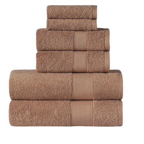 8 Pcs Oversized Light Brown Bath Towel Set-2 Extra Large Bath Towel  Sheets,2 Hand Towels,4 Washcloths-600GSM Soft Highly Absorbent Quick Dry  Beach