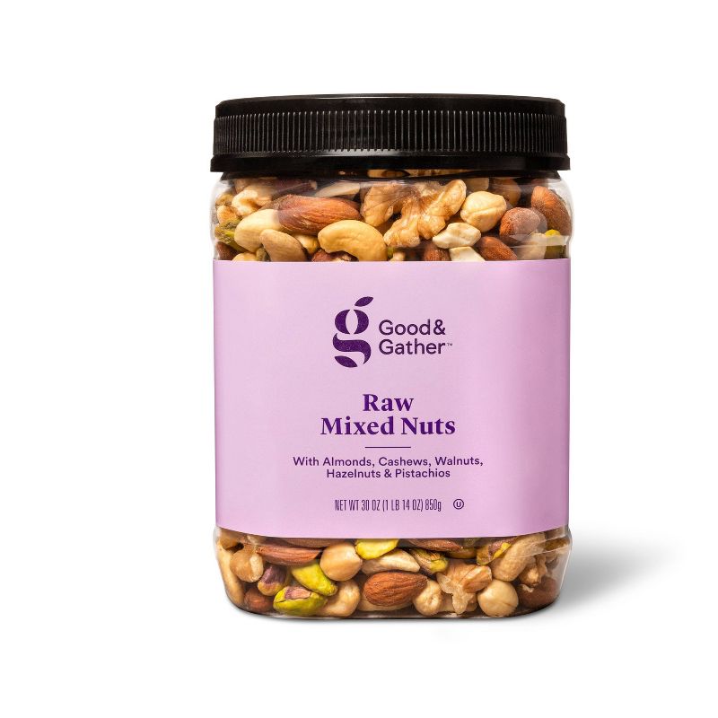 Unsalted Raw Mixed Nuts - 30oz - Good &#38; Gather&#8482;, 1 of 5