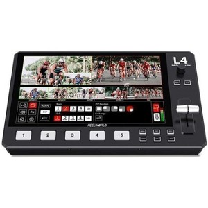 FEELWORLD L1 Plus Multi Camera Video Mixer Switcher with PTZ Controller Chroma Key 4 HDMI Inputs USB3.0 Output - 1 of 1