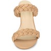 Allegra K Women's Braided Heeled Slip-on Chunky Heel Slide Sandals - 3 of 4