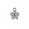 John Bead Sweet & Petite Small Simple Cute Charms Craft Embellishments Flower 10x12mm Blue 10 Pieces - 2 of 4