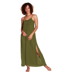 Catalonia Women’s Swimsuit Cover-Up Dress – Sleeveless Chiffon Maxi Sundress for Beach & Pool, One Size Fits All, Gift Ideas for Moms - 1 of 4