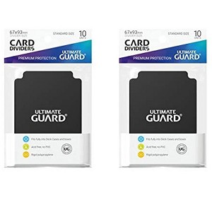 Ultimate Guard 2 Packs Ultimate Guard Black Card Dividers (10) Standard Size Individual Pack - 1 of 4