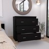Depot E-Shop Dresser 33"H, Three Drawer, Superior Top, Metal Handles - 2 of 4