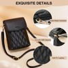 Generic Small Crossbody Bags- Vegan Leather Crossbody Phone Purse with Card Slots Mini Cell Phone Bag Handbag Wallet - 3 of 4