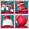 Hachikiko 8-Pack Christmas Gnome Ornaments, Handmade Scandinavian Plush Elf Decorations for Christmas Tree, Cute Swedish Santa Hanging Decor - 3 of 4
