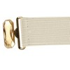 INSPIRE CHIC Women's Mirror Metal Gold Tone Plate Elastic Cinch Skinny Waist Belt - 2 of 4