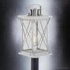 Urban Ambiance Luxury Colonial Outdoor Post/Pier Light,  20"H x 9"W,  Stainless Steel Finish, UHP1220 - 3 of 4