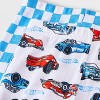Toddler Boys' 4pc Hot Wheels Cotton Pajama Set - Blue/White 5T - 4 of 4