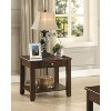 Vynxaria Contemporary Wooden Nightstand/End Table with Drawer & Shelf, Dark Cherry Finish - 4 of 4