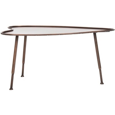 Tessa Heart Coffee Table- Antique Copper/Iron - Safavieh