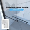 APRILSOUL Aluminum Frame Double Sliding Shower Door, Bypass Bathroom Sliding Door with Premium Clear Tempered Glass - 4 of 4