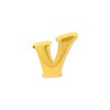 Black Bow Jewelry Letter V Bead Charm in 14k Yellow Gold Plated Sterling Silver - 2 of 4