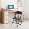 4 Pack Folding Chairs, Upholstered Foldable Metal Frame Chair with Cushion, Stackable Commercial Chair with Non-Slip Pads for Events - 3 of 4