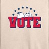 Women's - Peanuts - Vote Snoopy Lightweight French Terry Wide Neck Long Sleeve Shirt - 2 of 4