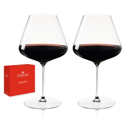 Image of Spiegelau Definition Burgundy Wine Glasses Set of 2 - European-Made Crystal, Dishwasher Safe - 34 Ounces