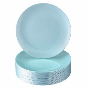 Silver Spoons Modern Plastic Plates for Party, Heavy Duty Disposable Dinner Set,  (10 PC) - Opulence Collection - 1 of 1